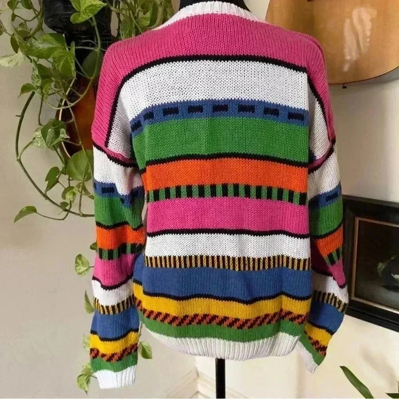 Vtg 90s Best American Clothing Co Multicolored Sweater - Medium - Picture 2 of 8